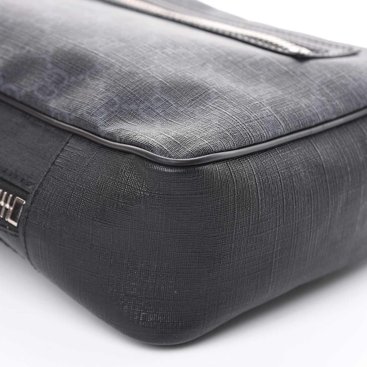 GG Supreme Monogram Web Belt Bag Black Grey