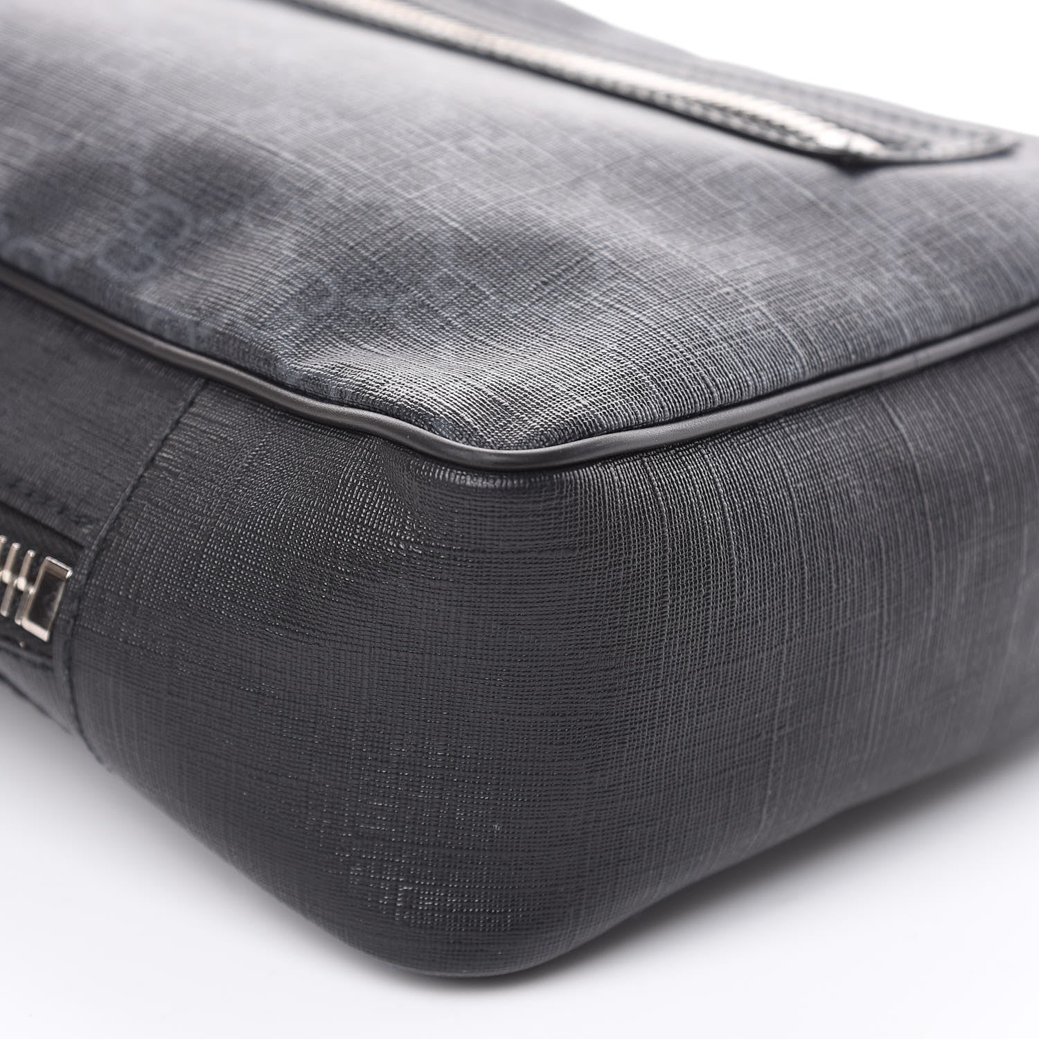 Gucci GG Supreme Monogram Web Belt Bag Black Grey 8 of 11