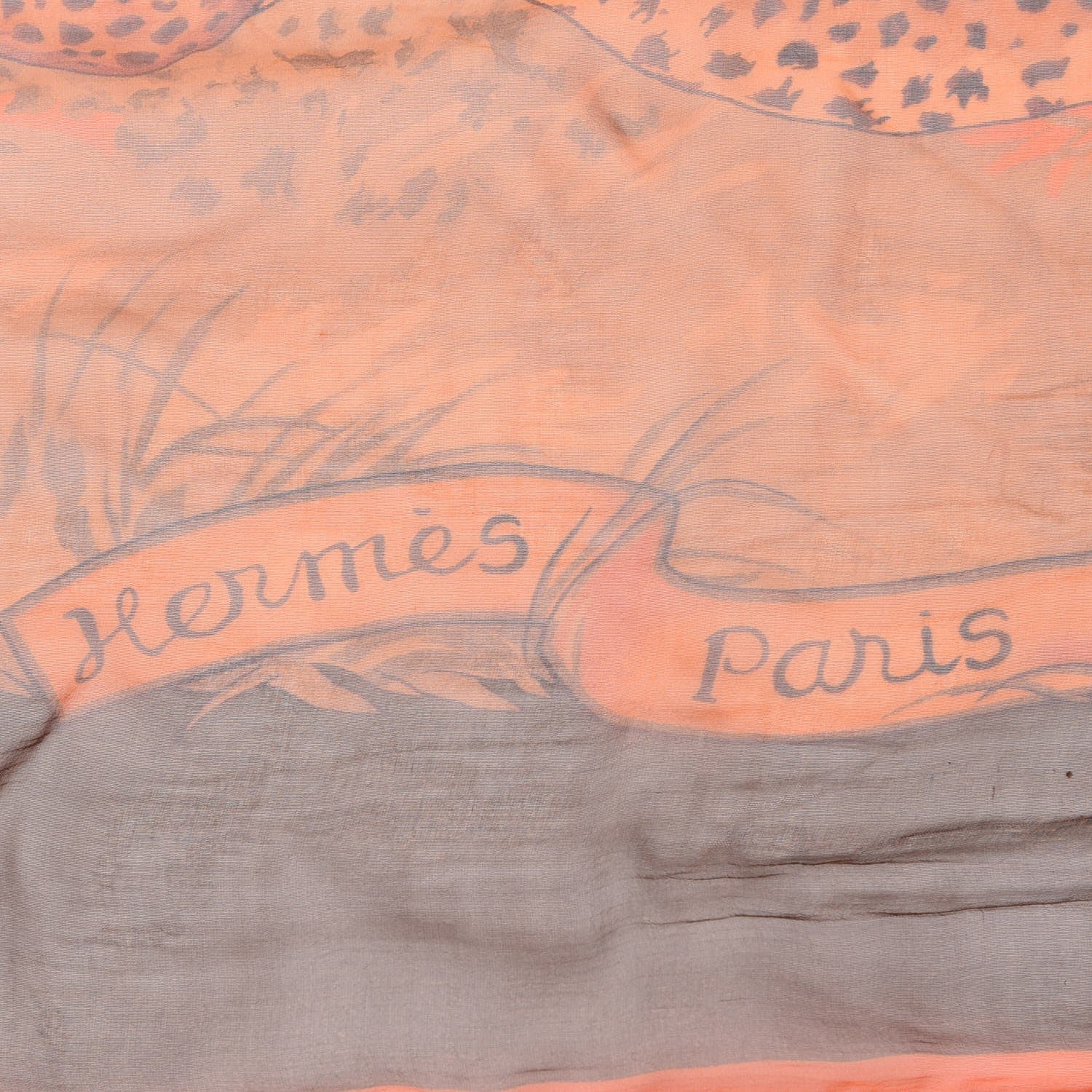 Hermes Mousseline Silk Guepards Shawl 140 5 of 5