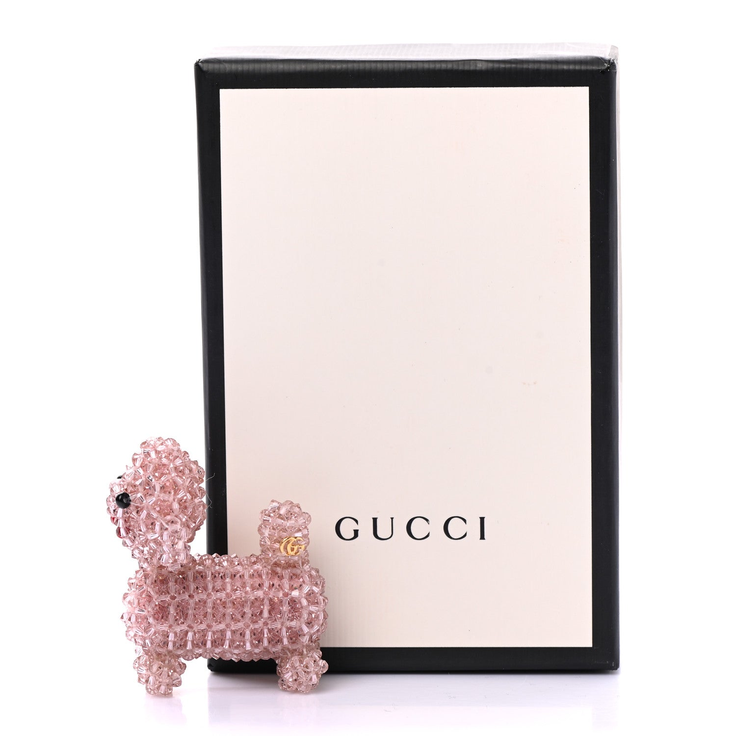 Gucci Beaded Dog Brooch Pink 5 of 5