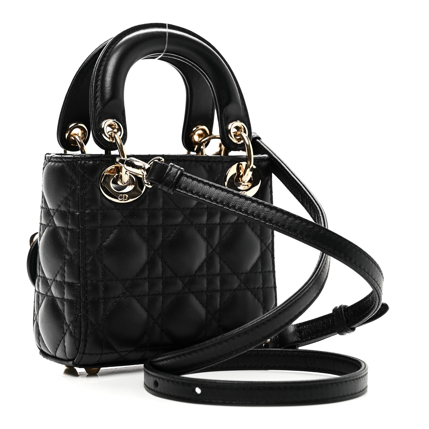 Christian Dior Lambskin Cannage Micro Lady Dior Black 1876236