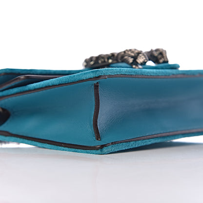 Gucci Velvet Super Mini Dionysus Shoulder Bag Pavone Cyan 8 of 10