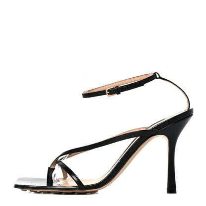 Bottega Veneta Lambskin Stretch Multi Strap 90mm Sandals 41.5 Black 1 of 7