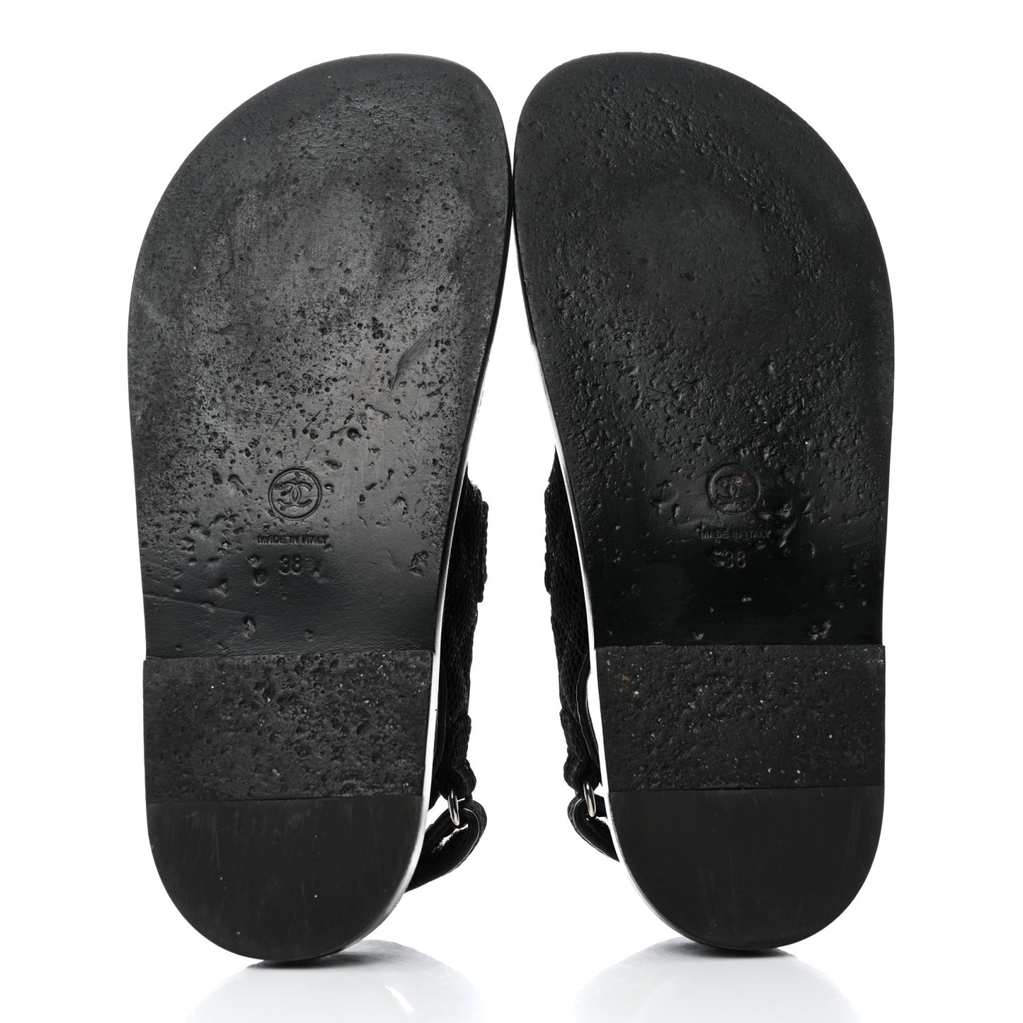 Fabric Velcro Dad Sandals 38 Black