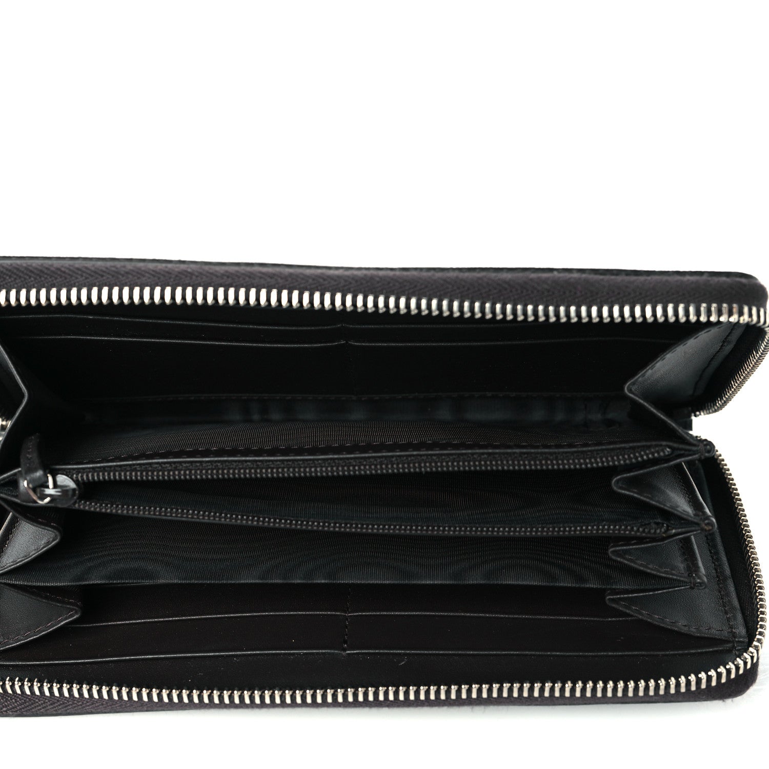 Gucci GG Supreme Monogram Web Zip Around Wallet Beige Cocoa 5 of 10