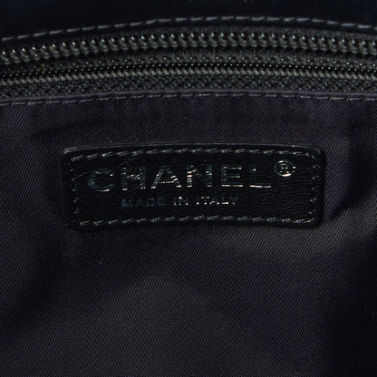 Chanel Coated Canvas Quilted Large Paris Biarritz Tote Black 8 of 9