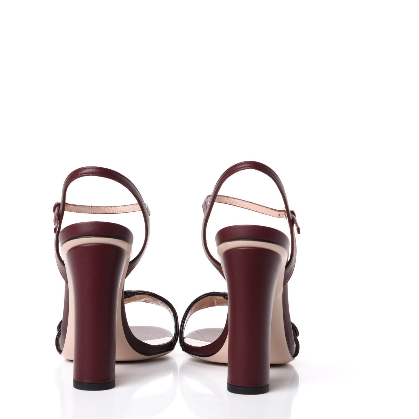 Lifford Calfskin GG Marmont Ankle Wrap 105mm Sandals 37.5 Vintage Bordeaux