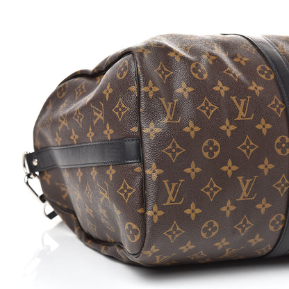 Louis Vuitton Monogram Macassar Keepall Bandouliere 45 8 of 10