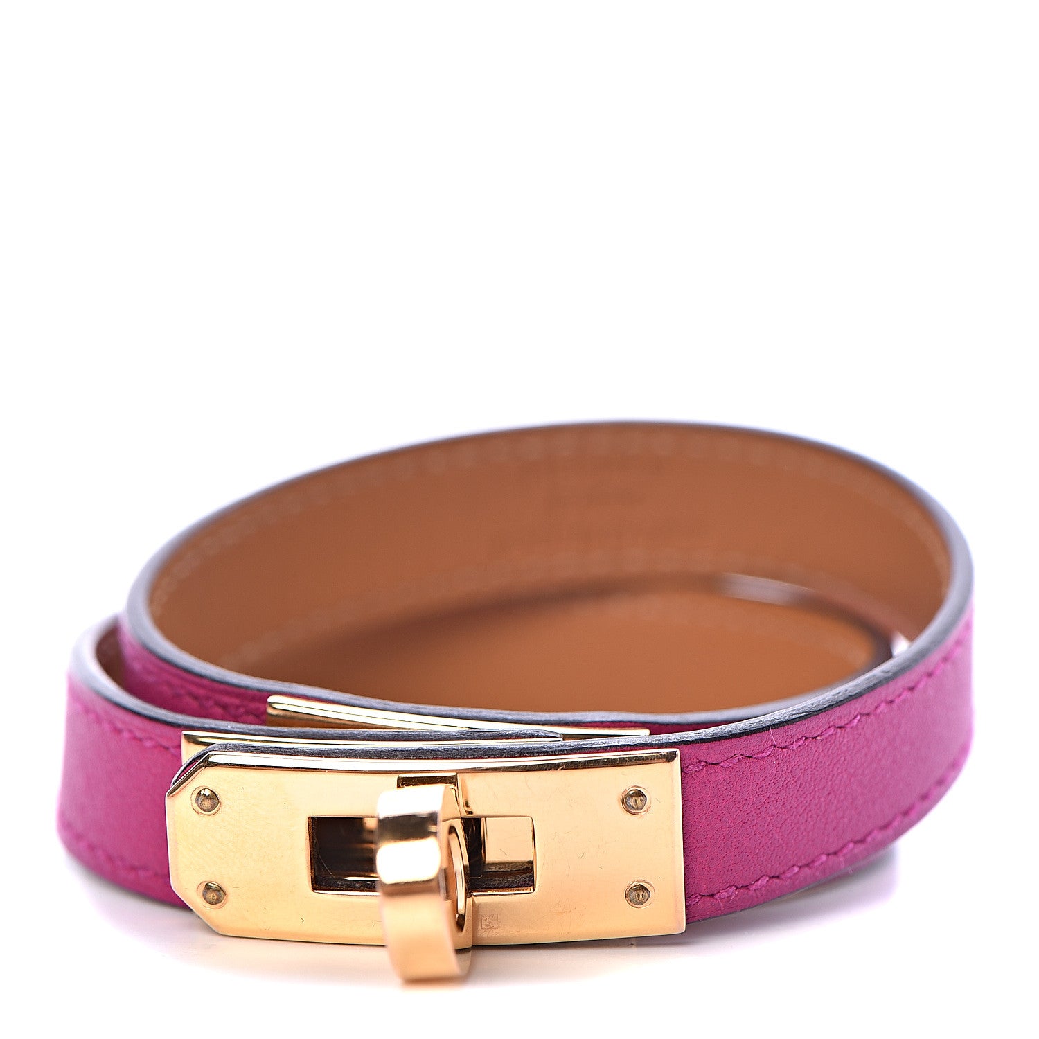 Hermes Swift Kelly Double Tour Bracelet T3 Rose Pourpre 1 of 5