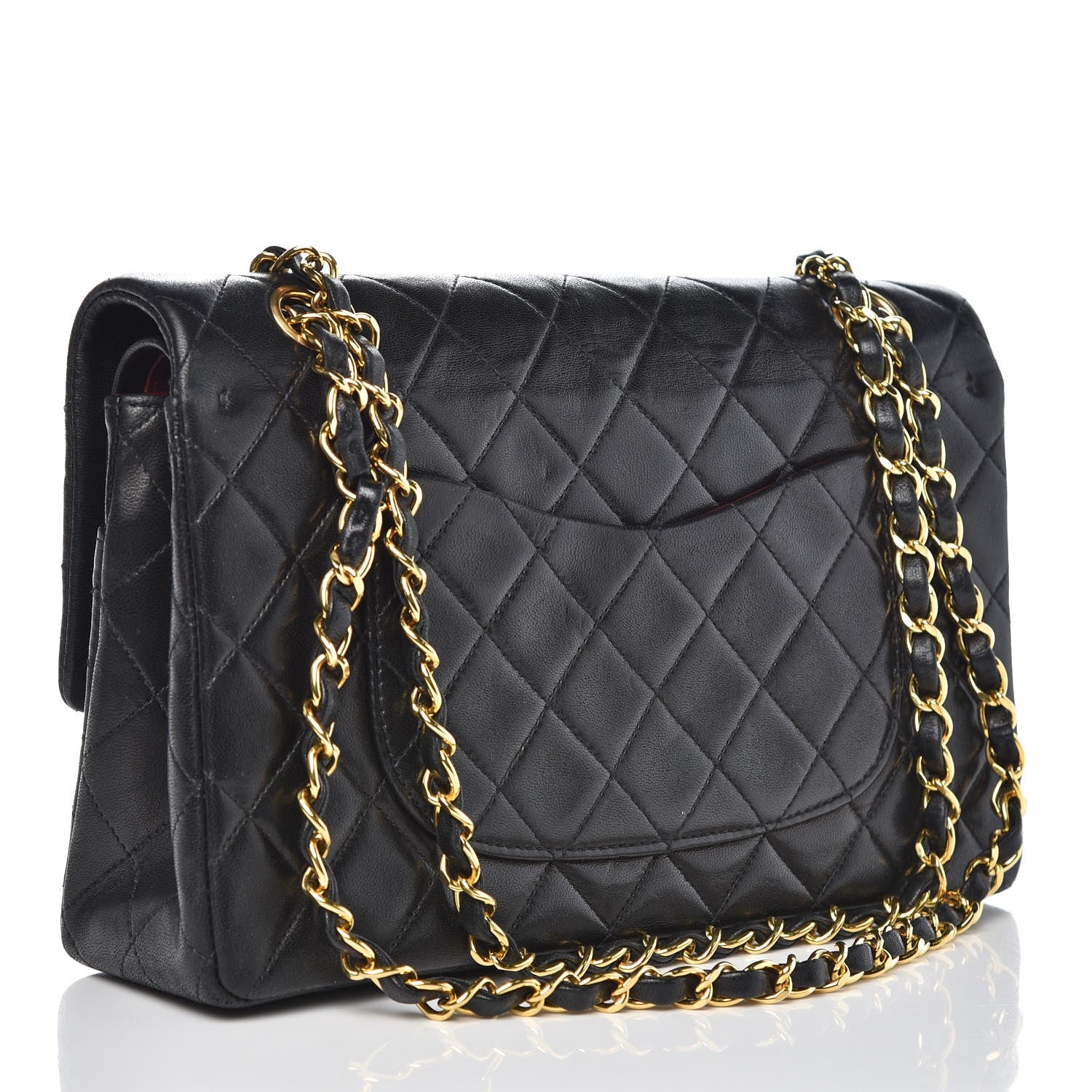 Chanel Lambskin Quilted Medium Double Flap Bag Black 3 of 13