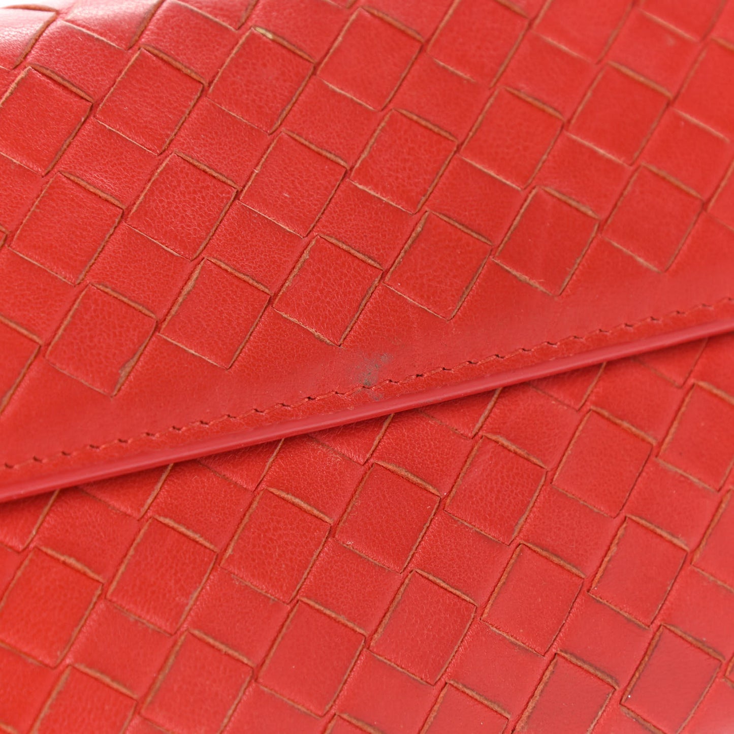 Nappa Intrecciato Continental Wallet Red