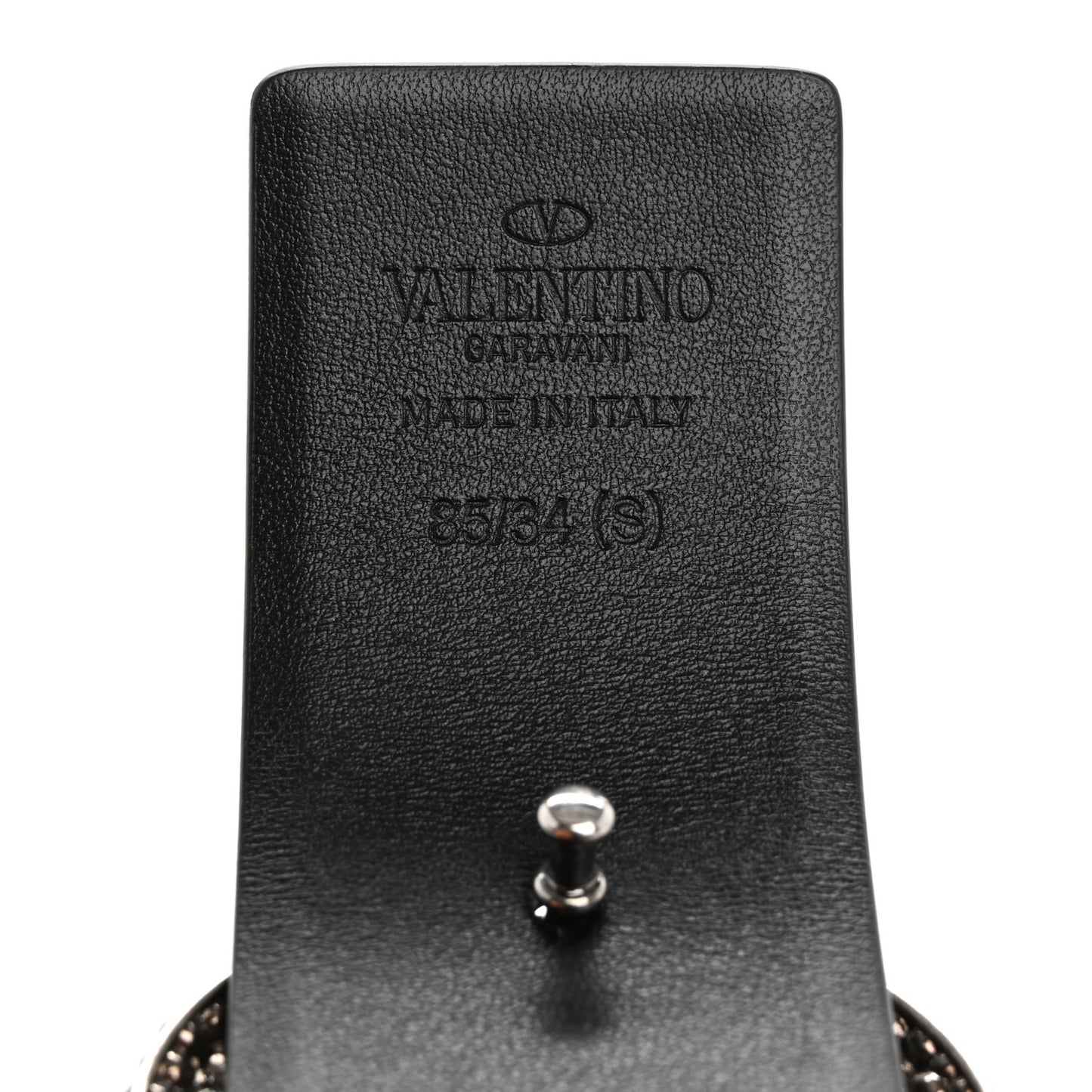 Calfskin Crystal VLogo 40mm Belt 85 34 Black