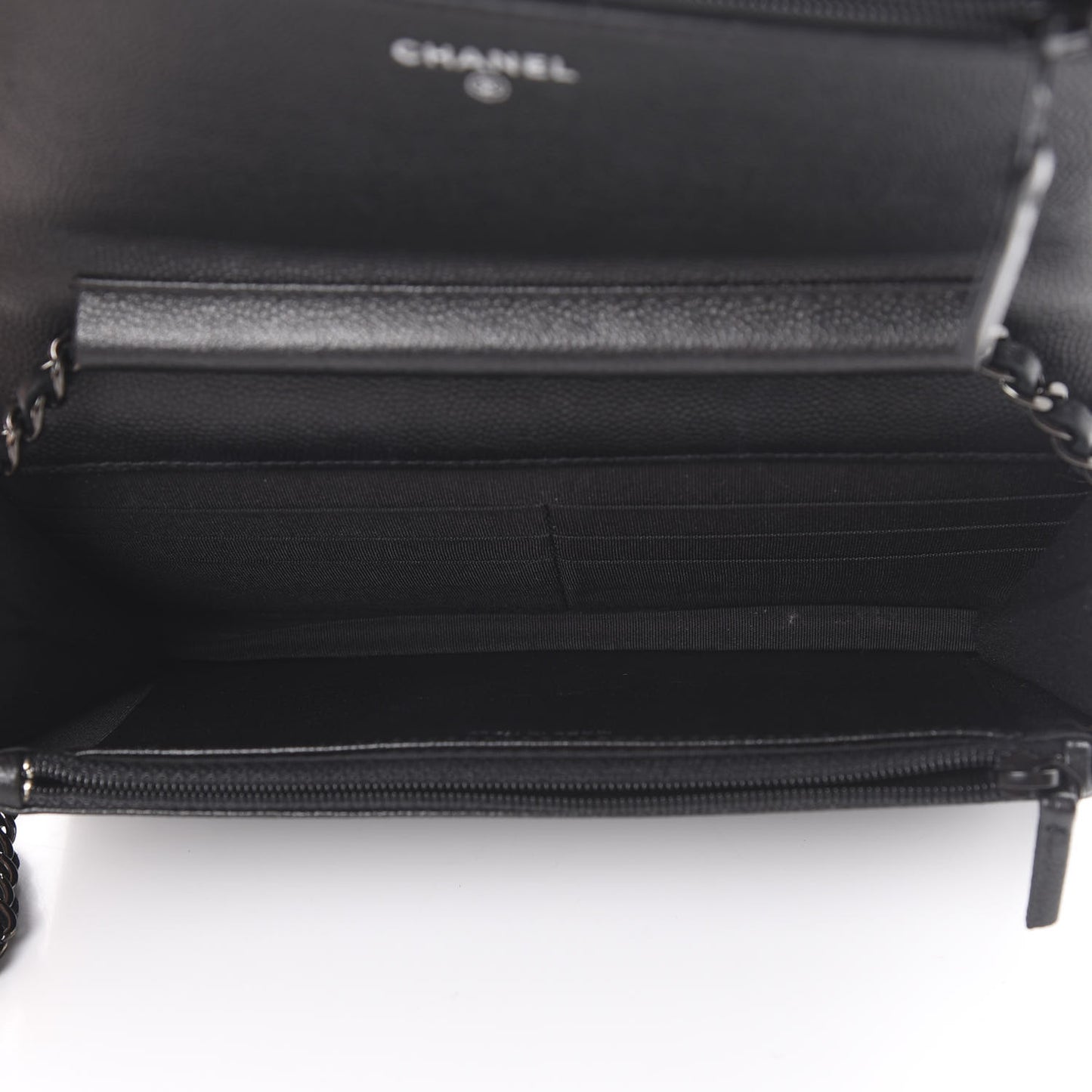 Caviar Quilted Boy Wallet On Chain WOC So Black