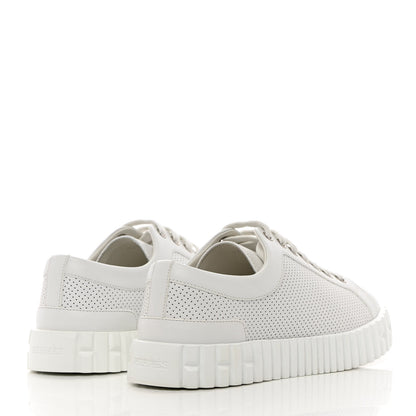 Hermes Perforated Calfskin Cross Sneakers 37.5 White 4 of 10