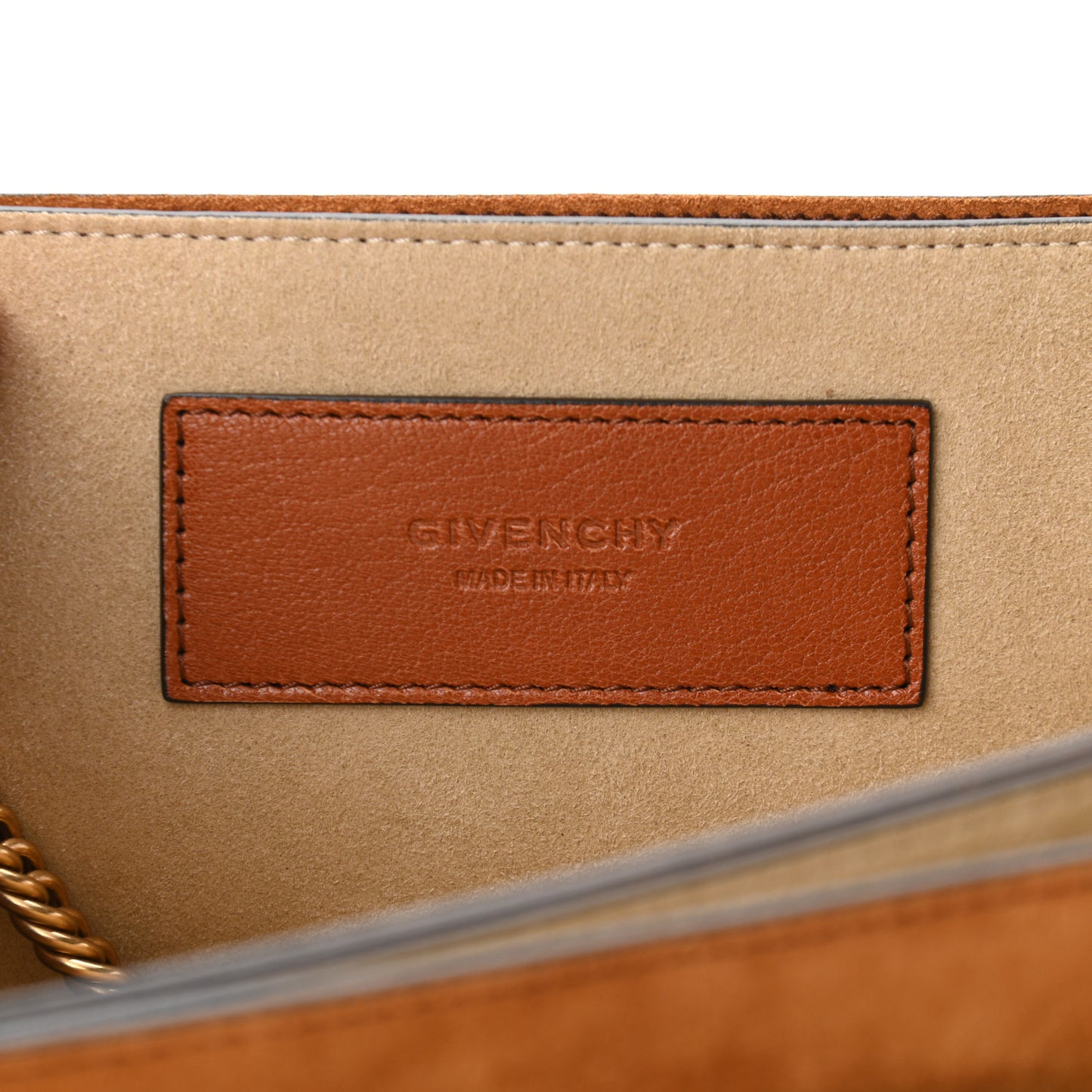 Goatskin Suede Medium GV3 Shoulder Bag Chestnut