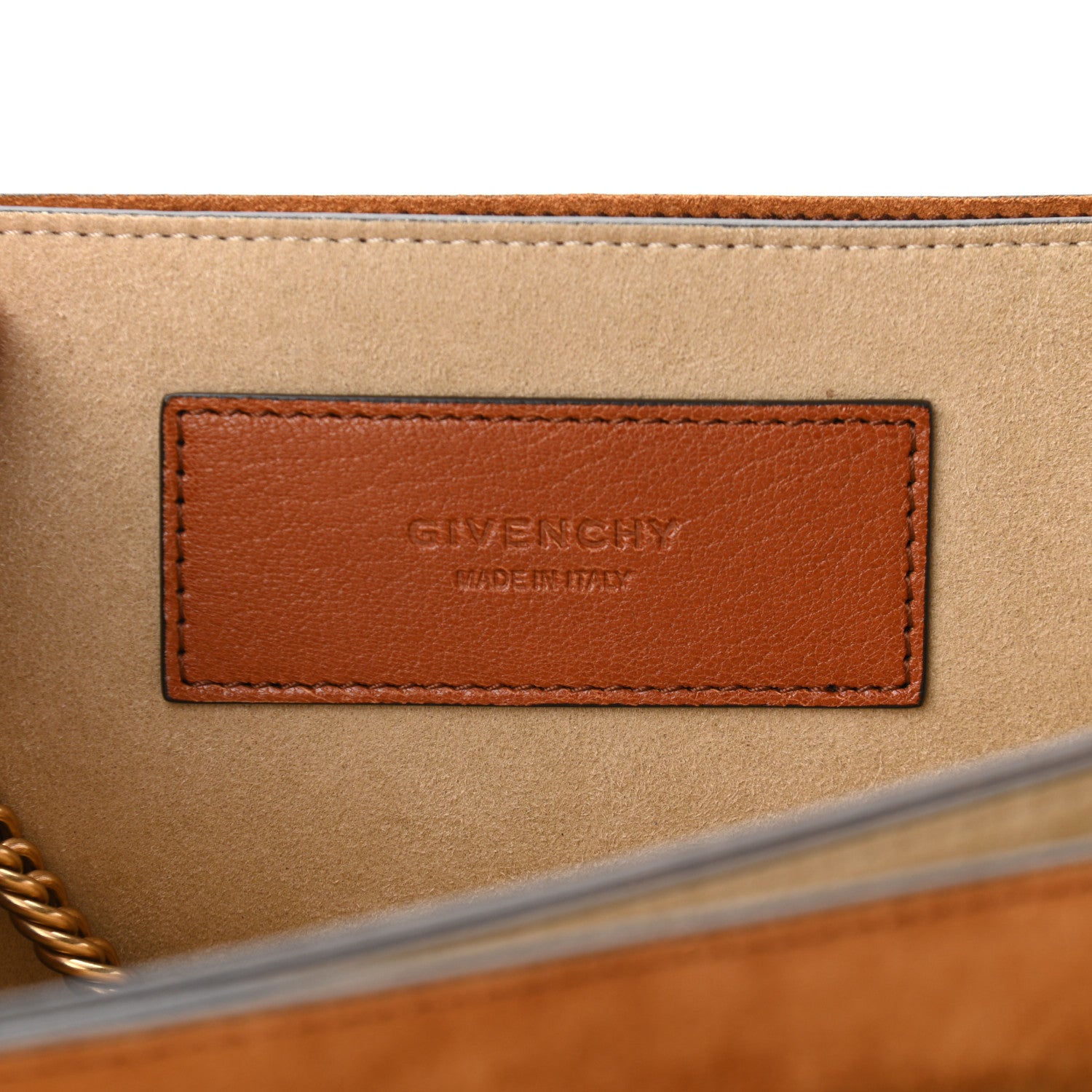 Givenchy Goatskin Suede Medium GV3 Shoulder Bag Chestnut 9 of 12