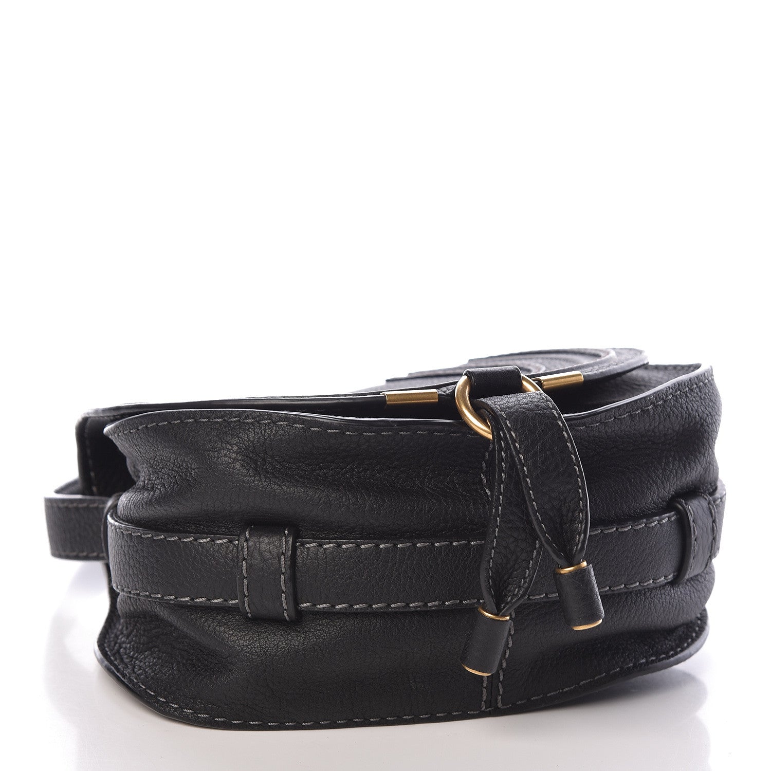 Chloe Calfskin Mini Marcie Round Crossbody Bag Black 4 of 10