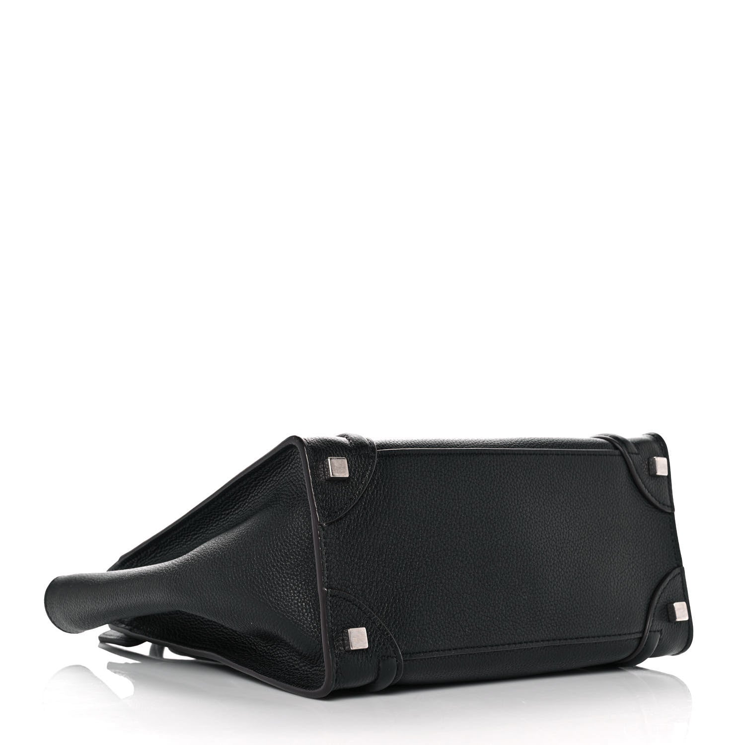 Celine Drummed Calfskin Micro Luggage Black 4 of 8