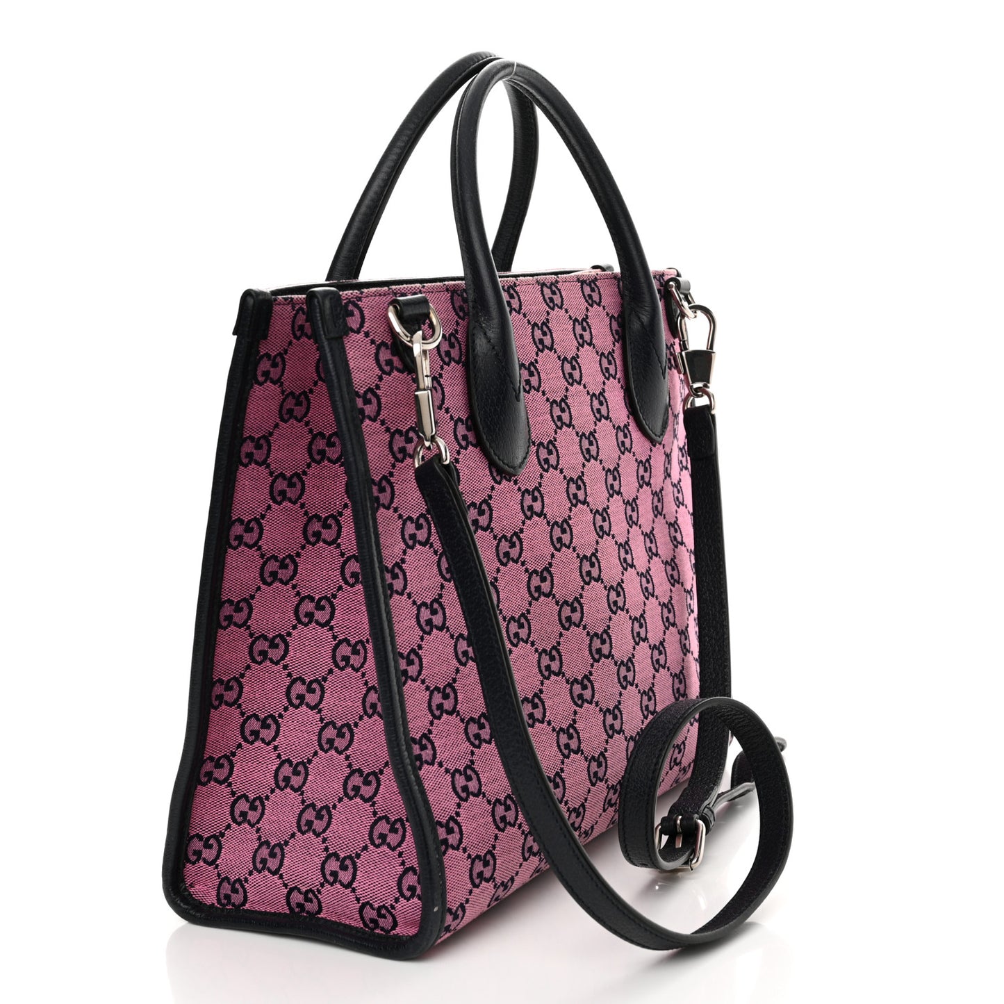 Monogram Multicolor Textured Dollar Calfskin Small Retro Interlocking G Tote Bag Pink Blue