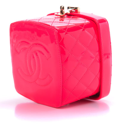 Chanel Patent Calfskin Minaudiere Vanity Case Pink 9 of 10