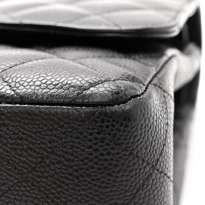 Chanel Caviar Quilted Jumbo Double Flap Black 10 of 12