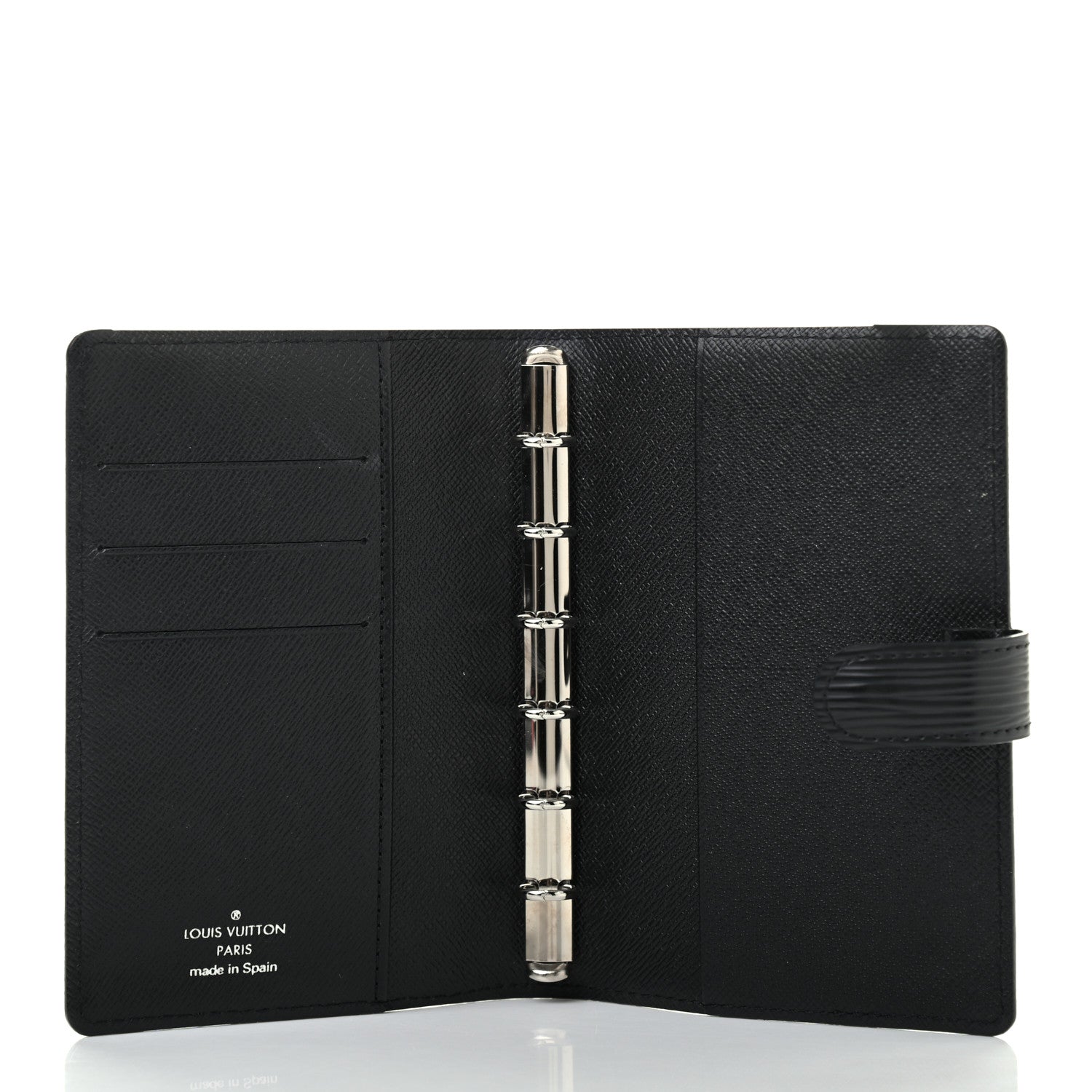 Louis Vuitton Epi Small Ring Agenda Cover Black 5 of 7