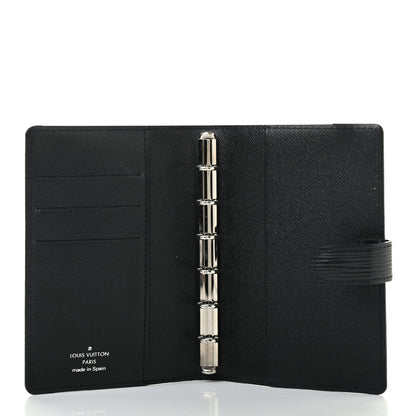 Louis Vuitton Epi Small Ring Agenda Cover Black 5 of 7