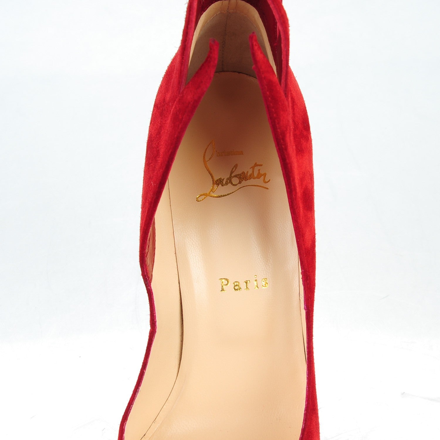 Christian Louboutin Suede Victorina 100 Pumps 39.5 Carmin 7 of 8