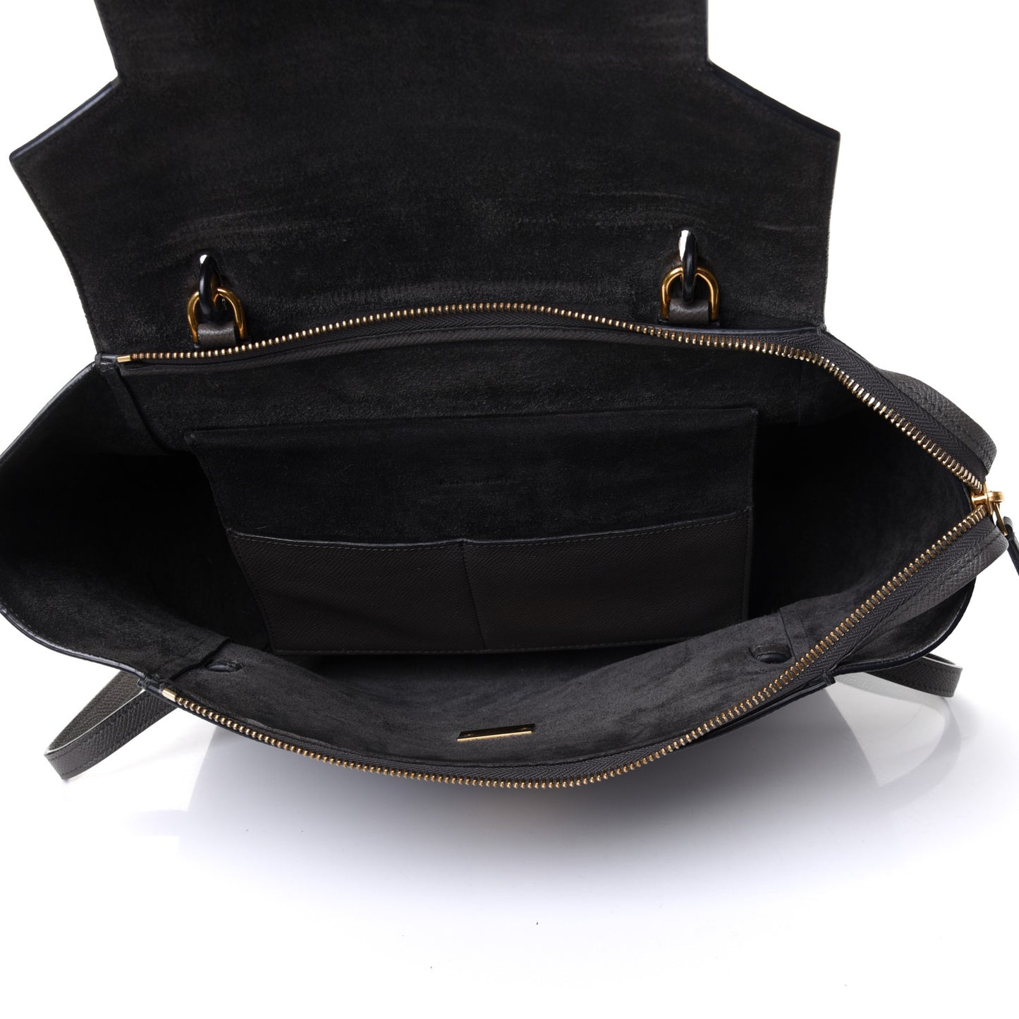 Grained Calfskin Mini Belt Bag Grey