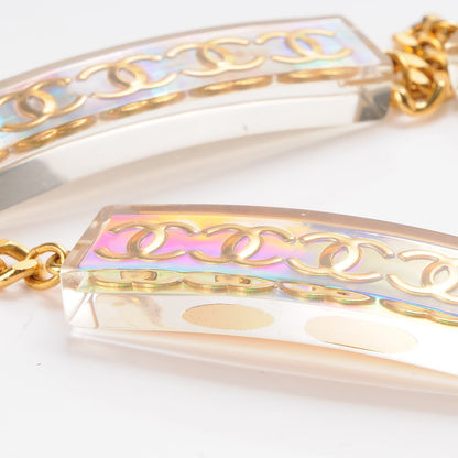 Chanel Chain Iridescent Resin CC Belt Gold 9 of 9