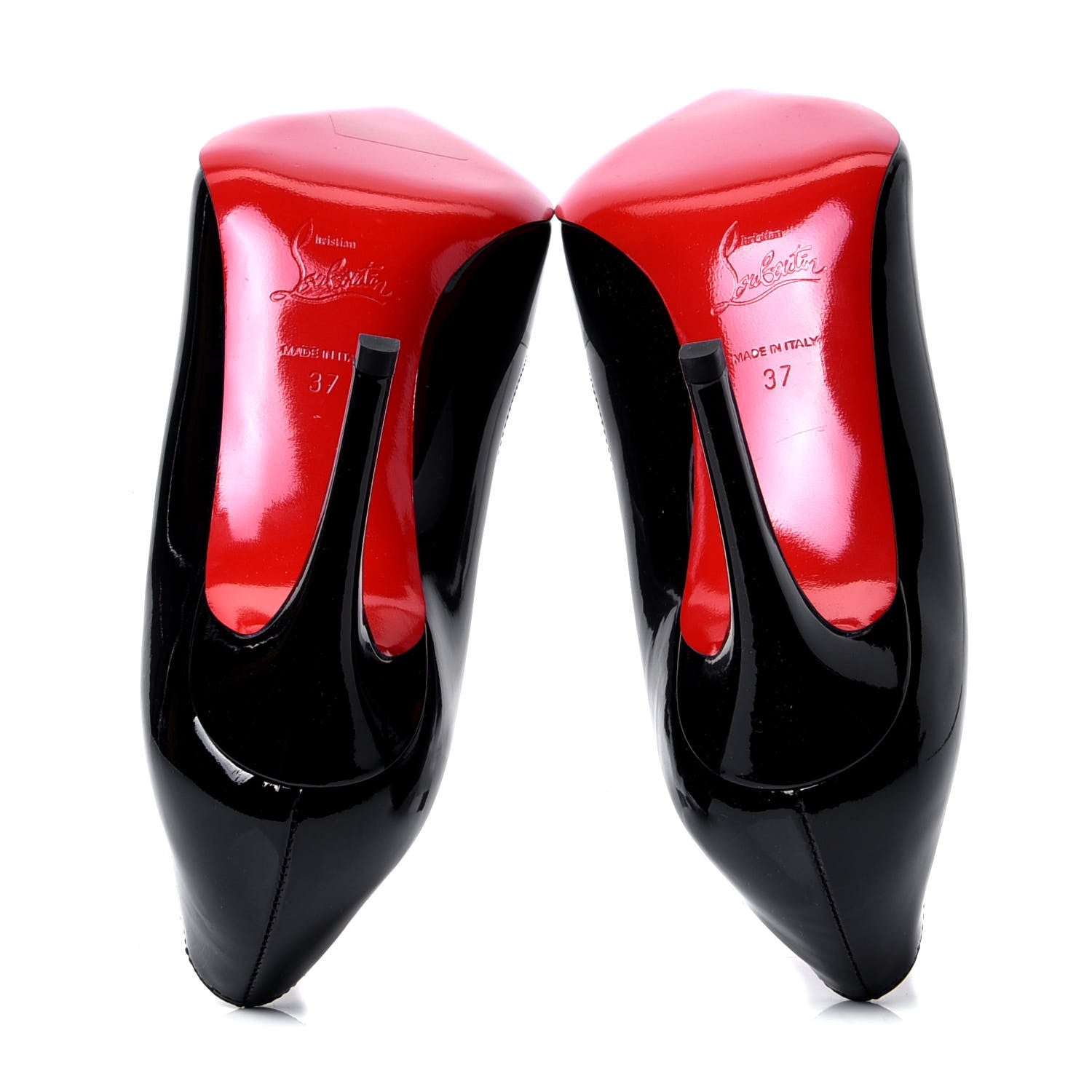 Christian Louboutin Patent Calfskin Pigalle 85 Pumps 37 Black 5 of 6