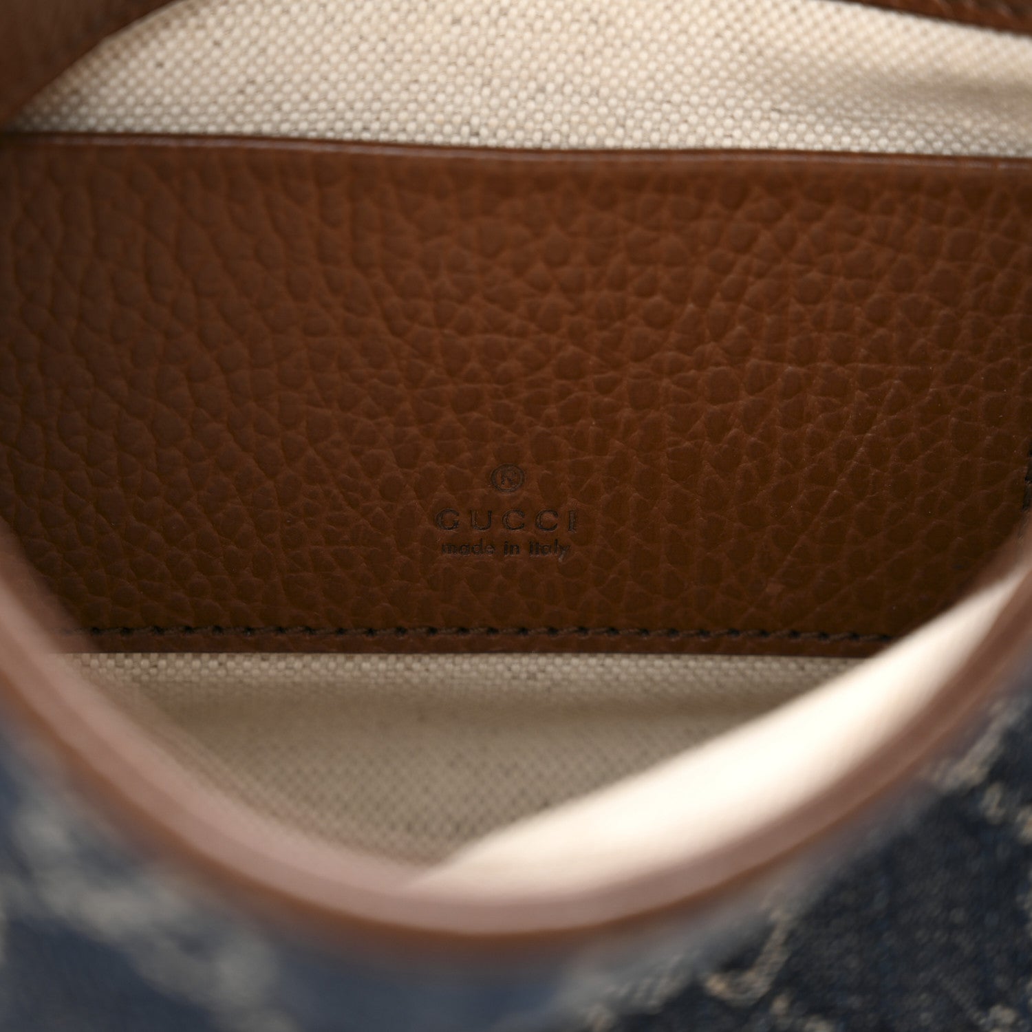 Gucci New Denim GG Monogram Calfskin Mini Jackie 1961 Hobo Blue Tea Cuir 6 of 11