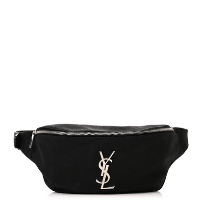 Saint Laurent Canvas Monogram Belt Bag Black 1 of 12