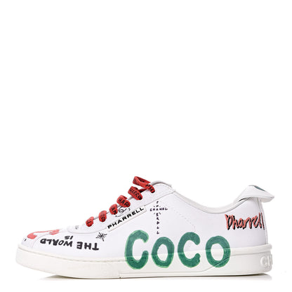 Chanel x Pharrell Williams Canvas Womens Sneakers 36.5 White 1 of 15