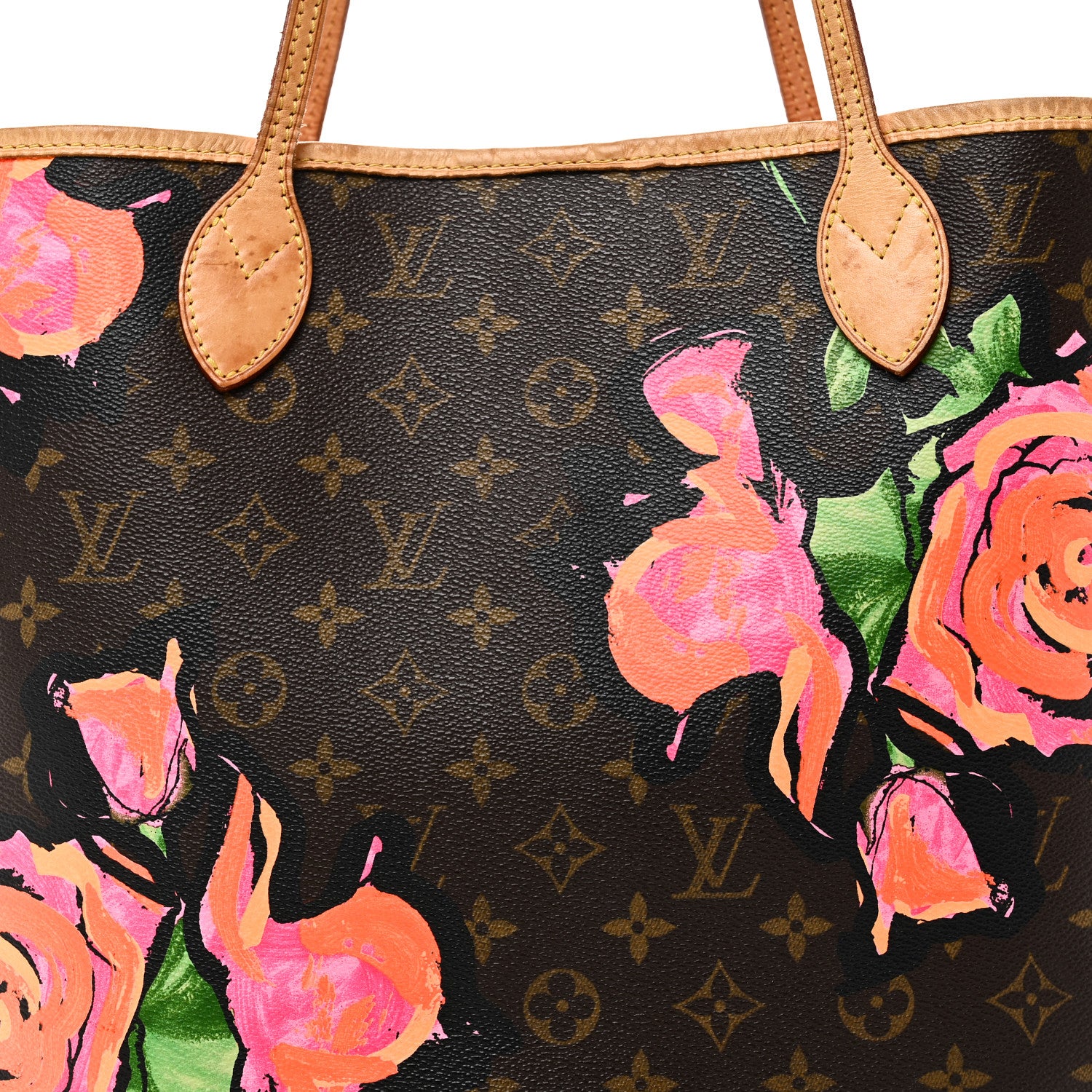 Louis Vuitton Monogram Roses Neverfull MM 7 of 10