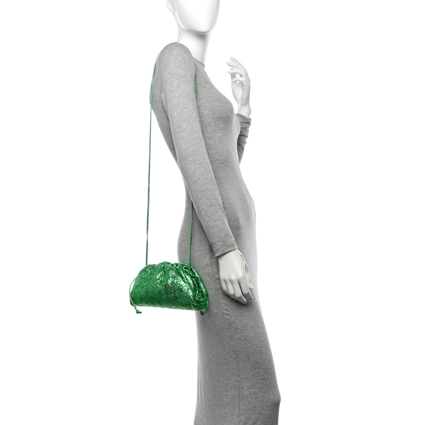 Metallic Nappa Intrecciato The Mini Pouch Parakeet