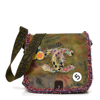 Chanel Washed Toile Graffiti On The Pavements Messenger Khaki Multicolor 1 of 10