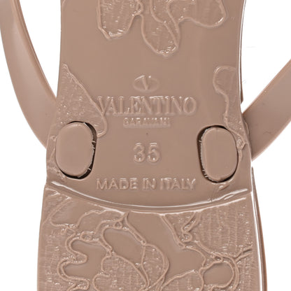 Valentino Garavani PVC Jelly Rockstud Bow Thong Sandals 35 Poudre 6 of 7