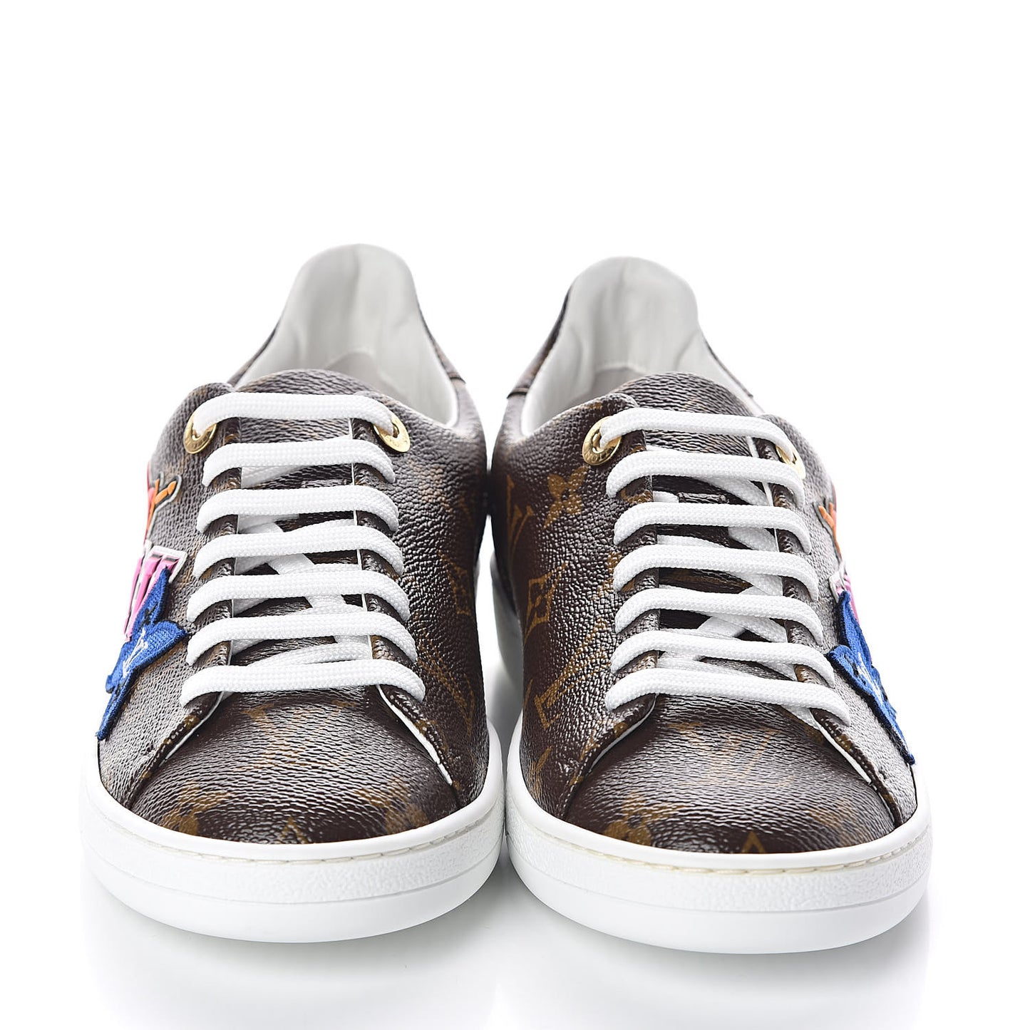 Calfskin Monogram LV Black Heart Sneakers 37 Cacao