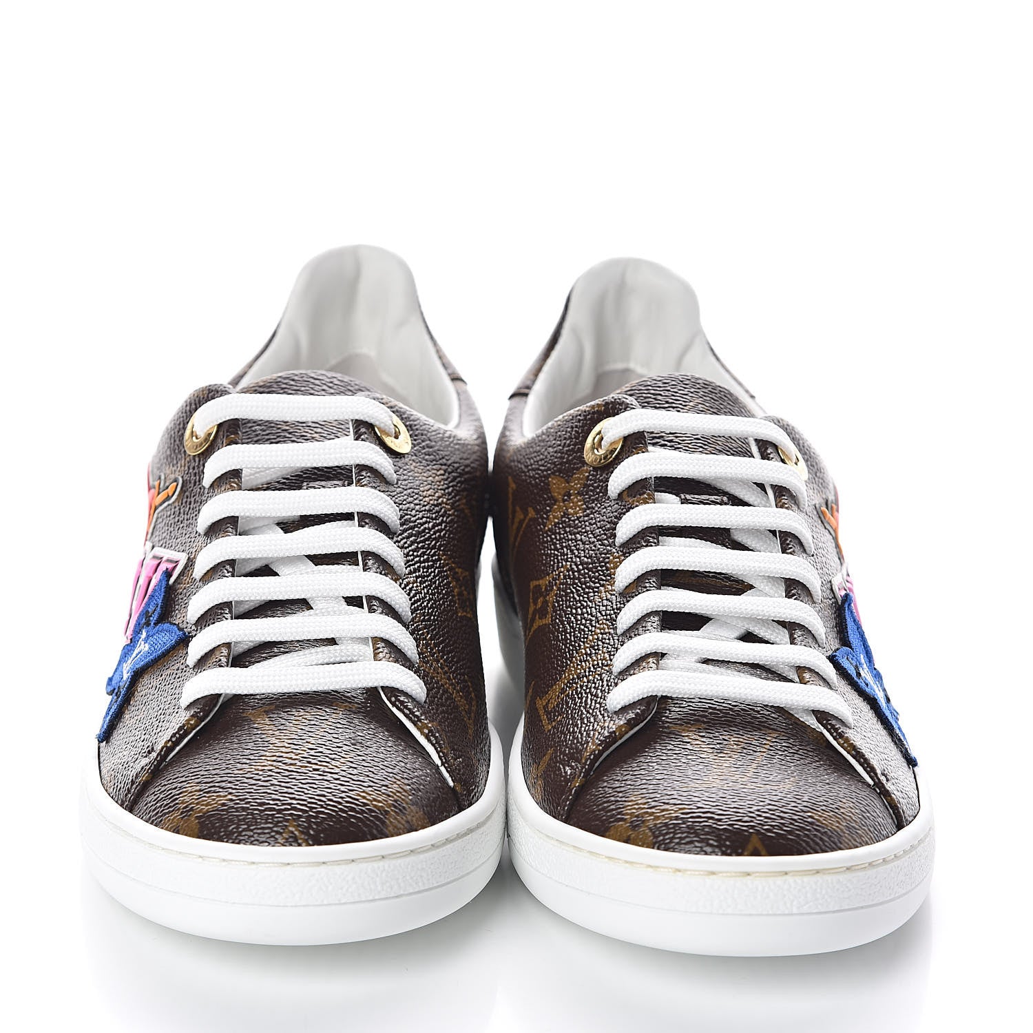 Louis Vuitton Calfskin Monogram LV Black Heart Sneakers 37 Cacao 2 of 7