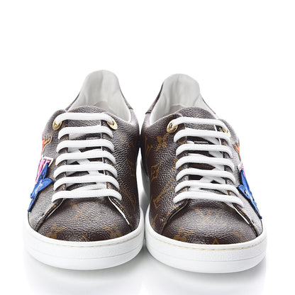 Louis Vuitton Calfskin Monogram LV Black Heart Sneakers 37 Cacao 2 of 7