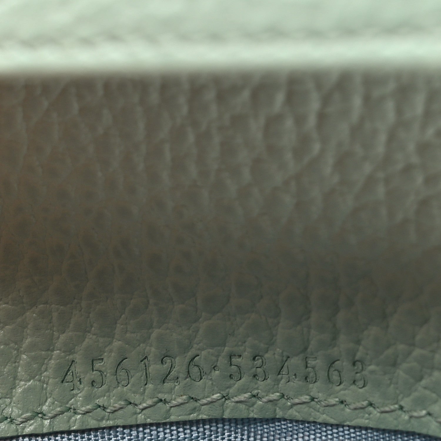 Gucci Dollar Calfskin Bi- Color GG Marmont Card Case Oatmeal Light Green 7 of 9