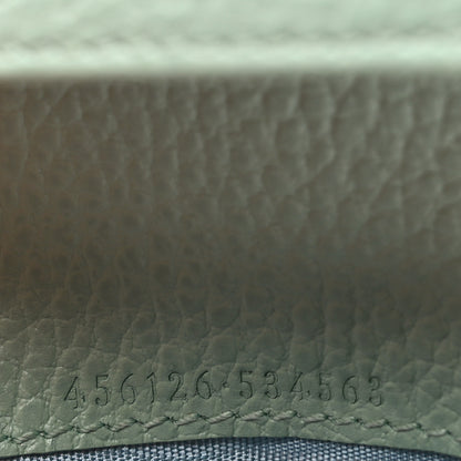 Gucci Dollar Calfskin Bi- Color GG Marmont Card Case Oatmeal Light Green 7 of 9