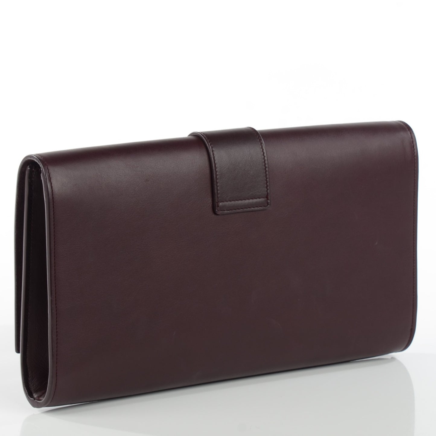 Calfskin Classic Y Ligne Clutch (Wine)