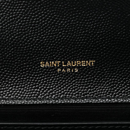 Saint Laurent Grain De Poudre Small Monogram Kate Satchel Black 7 of 11