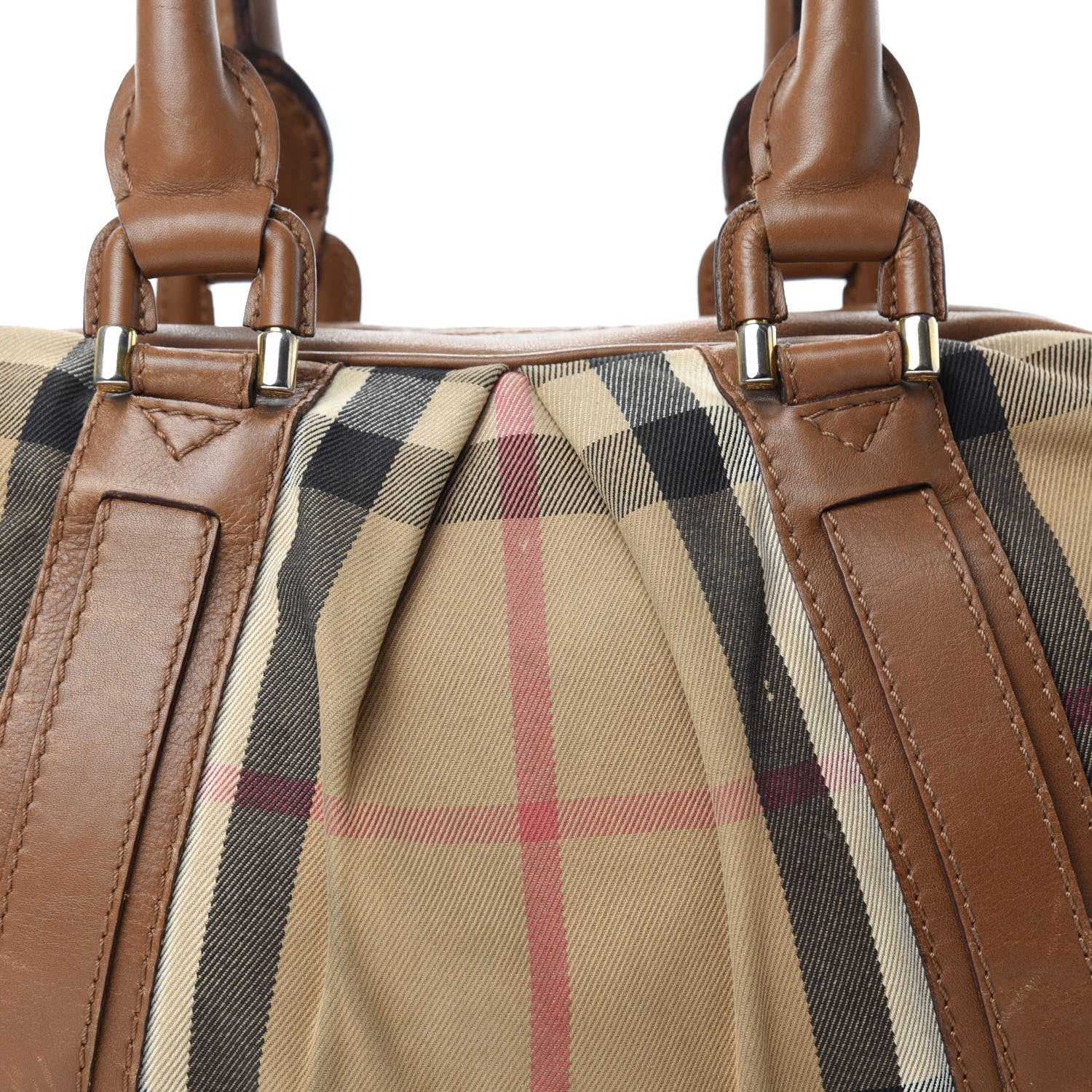 Burberry House Check Satchel Saddle Brown 15 of 15