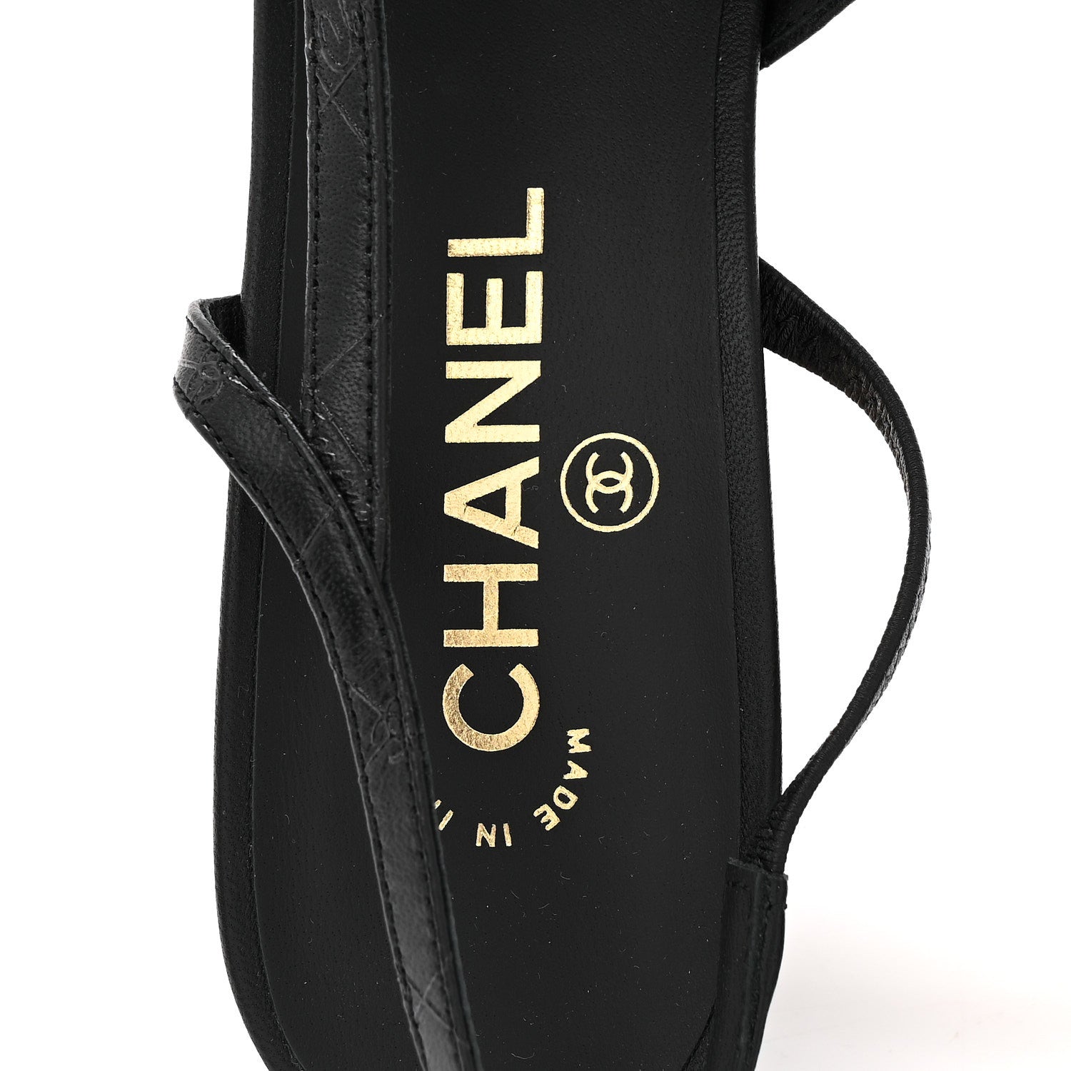 Chanel Lambskin Patent Calfskin Quilted Cap Toe Coco CC Slingback