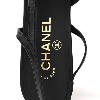 Chanel Lambskin Patent Calfskin Quilted Cap Toe Coco CC Slingback Pumps 41 Black 8 of 10