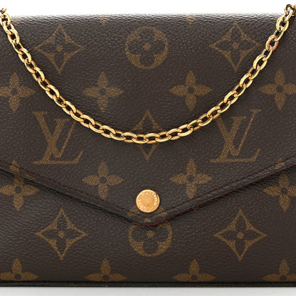 Louis Vuitton Monogram Pochette Felicie Chain Wallet Fuchsia 9 of 12