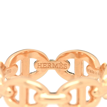 Hermes 18K Rose Gold PM Chaine D'Ancre Enchainee Ring 51 5.75 4 of 6